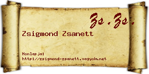Zsigmond Zsanett névjegykártya