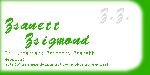 zsanett zsigmond business card